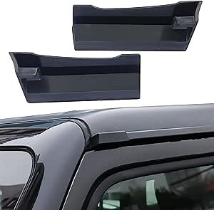 Car Rain Gutter fit for Jeep Wrangler JK JL Accessories 2018 2019 2020 2021 2022 Upgraded Roof Rainwater Deflector Soft Rubber Rain Groove Diverter Drip Rail Extension 2PCS, Black