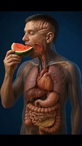 What happens if when you eating watermelon inside your body?😱🤮😨#fyp #healthfood #healyourself | Science craft