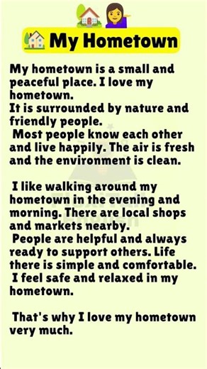 My hometown 🏡 IELTS speaking topic #speakingenglish #ielts #hometown #shorts