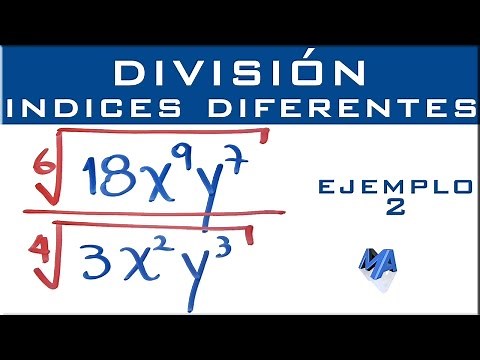 División de radicales con indices diferentes | Ejemplo 2
