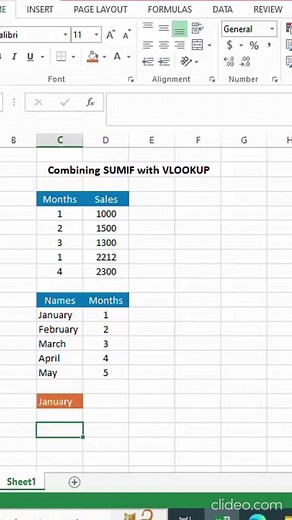 1.1K views | Combining SUMIF with VLOOKUP! #exceltutorial #exceltipsandtricks #zunairaexcellab #zunairatahir | Excelling At Excel | Facebook
