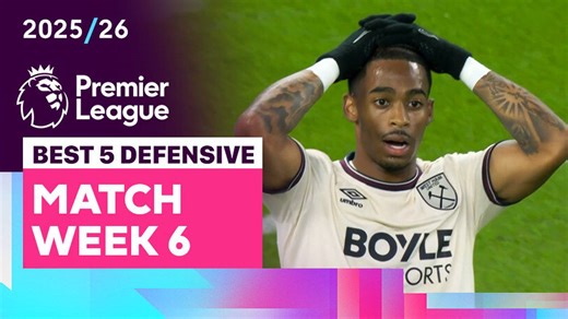 5 Aksi Defensif Terbaik | Matchweek 6 | Premier League 2025/26