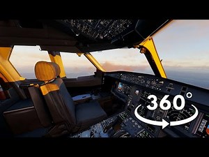 360 VR | X-Plane 12 — Landing at Vancouver (CYVR). Co-pilot view.
