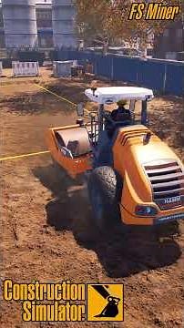 👷‍♂️ Compact some soil using the HAMM H-10i - Construction Simulator 🚧#ConstructionSimulator