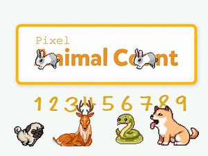 Pixel Animal Count 1-10