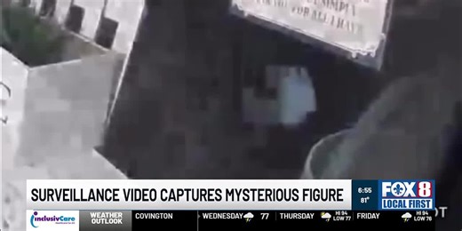 Surveillance video captures mysterious figure