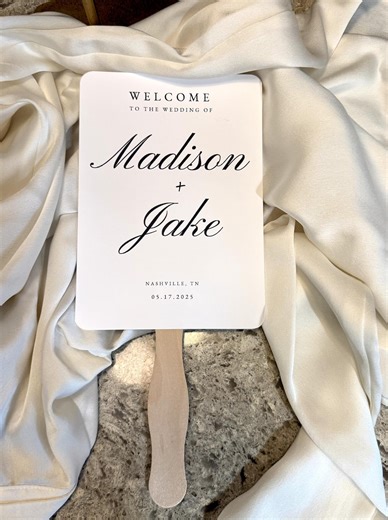 PRINTED   SHIPPED Wedding Program Fans Assembled Timeline - Minimalist Wedding Ceremonial - Etsy