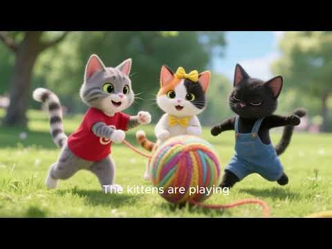 Cat Family Picnic Adventure! 🐱🌳 Cute Cartoon Cats Fun for Kids#catcartoon #cartoon