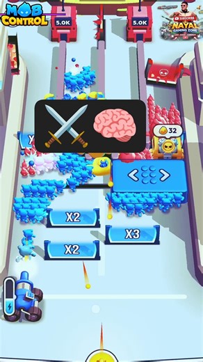 mob control ads review new level🧠🧠⚔️battle marge strategy #gaming #gameplay #game