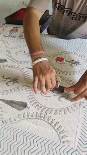 Watch This Beautiful Hand Block Printing! 😍#BlockPrinting #TextileArt #TraditionalArt #Handmade