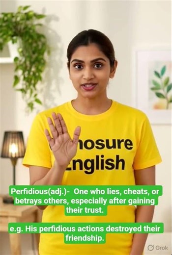 Perfidious meaning| Advanced English Vocabulary| #wordoftheday #learnenglish #ssc #bank #competition