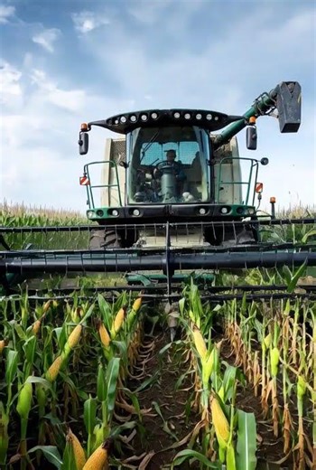 John Deere Heavy Machine Cutting Corn
