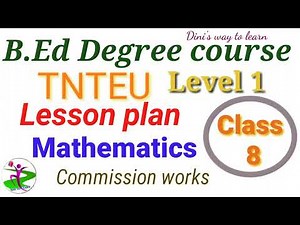 B.Ed Lesson plan maths| B.Ed Lesson plan | maths lesson plan| tnteu| lesson plan maths class 8| tlm
