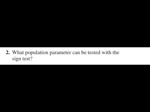 What population parameter can be tested with the sign test?