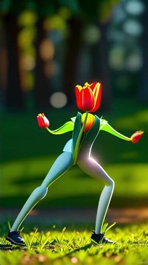 the flower 🌹 in dancing #viralvideo #cartoon #aianimation