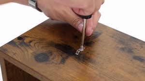 DUMOS L Shaped Gaming Desk 67", Reversible Computer Desk with LED Lights, Corner Desk for Small Spaces with Keyboard Tray & Storage Shelf, Metal Frame PC Gaming Table for Home Office Bedroom, Rustic