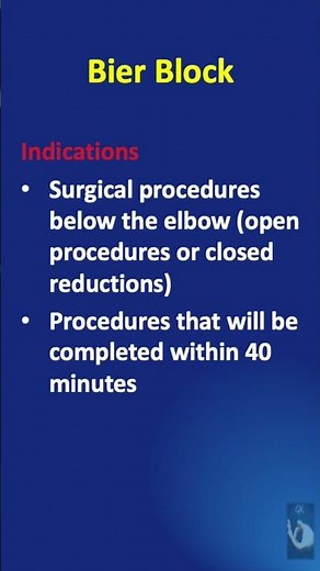 Shorts #54: The Bier block - Part 1: What is it, when is this technique used, and how does it act.