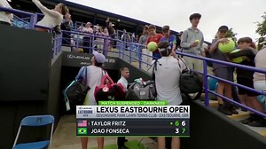 Joao Fonseca, Taylor Fritz clash suspended due to darkness | Eastbourne 2R