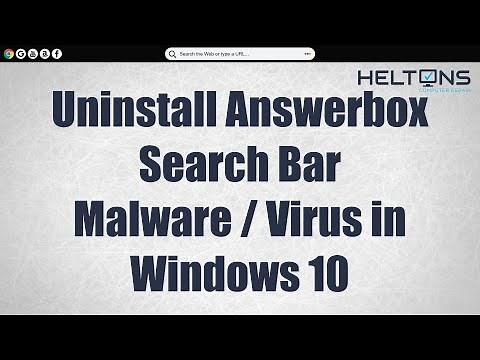 How to Uninstall AnswerBox Search Bar Malware / Virus (uTorrent) in Windows 10