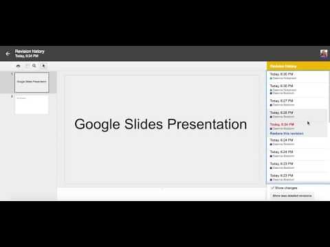 How to view revision history in Google Slides