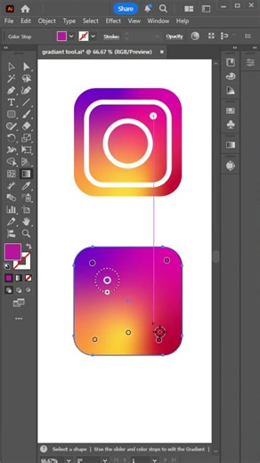 Freeform Gradient Tool se Instagram Icon 😍