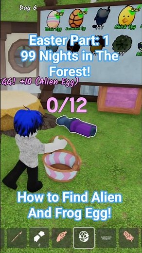 Easter Part: 1 | How to Find Alien And Frog Egg | #roblox #99nightintheforest