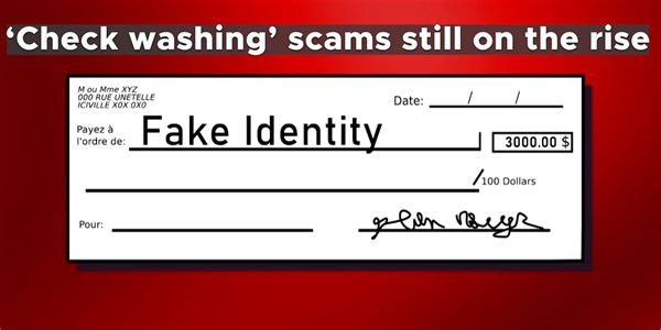 ‘Check washing’ scams still on the rise