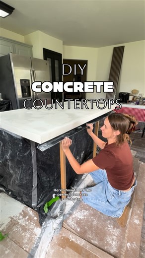 Hannah Way on Instagram: "Step by Step Concrete Countertops😍 Honestly using @zcounterform to do our countertops was the BEST decision I’ve made in the kitchen Reno thus far, because this was one of the last steps to really elevate this room and I was able to do it without totally breaking the bank! 10/10 I would do it again. Comment “list” and I’ll send you everything I used & you can get up to 20% off your supplies today with the cyber Monday deals!! #zcounterformpartner #zcounterform #concret