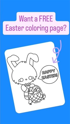 FREE #Easter Coloring Page! 🔗 in description! #coloringpage #cutecoloringpage