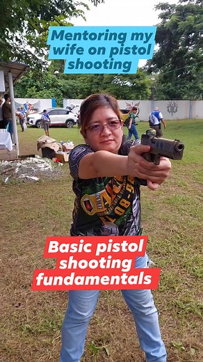 Pistol basic shooting fundamentals mentoring my wife #fbreels #fbreelsvideo #reelsvideo #fyp #video #sports #inspirational #shooting #motivational ##tutorial @top fans Pistol basic shooting drills | Pistol basic shooting drills