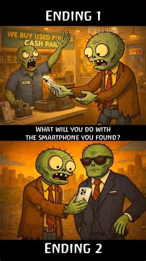 What will a zombie do with a smartphone it finds on the street?