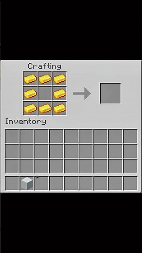 Minecraft me craft a golden play button #minecraft #mcpe #shorts