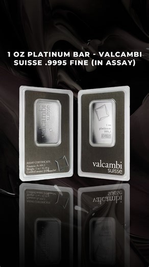 Secure your investment with the 1 oz Platinum Valcambi Bar (In...