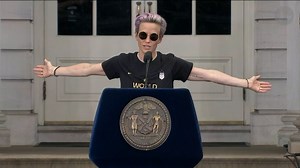 U.S. Women's National Team star Megan Rapinoe makes a spirited speech celebrating the team's win. https://bit.ly/30pADLB | USA TODAY Video