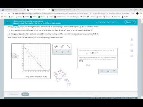Approximating the equation of a line of best fit and making predictions