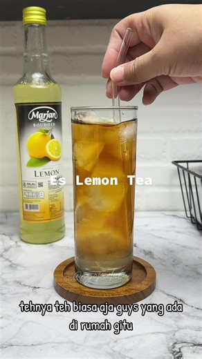 Refreshing Es Lemon Tea Recipe with Marjan Syrup