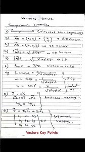 Vectors Key Points | Class 11 Maths | Karna Maths Academy | Shrawan Sir #vectors #keypoints #formula
