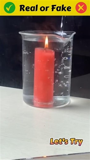 Candle Burning under Water Trick🕯️😱 #shorts