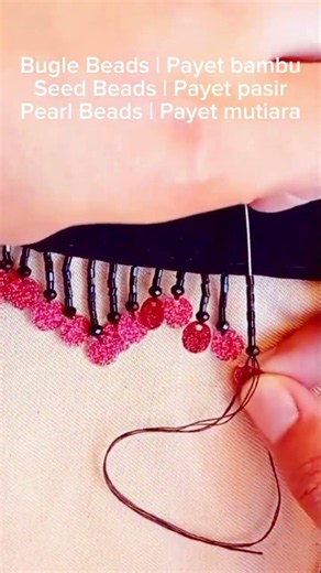Elegant Beaded Embroidery Tutorial | Bugle Beads, Seed Beads & Pearl Beads Design