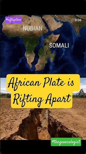 How african plate is rifting apart #platetectonics #eastafricanrift #shorts