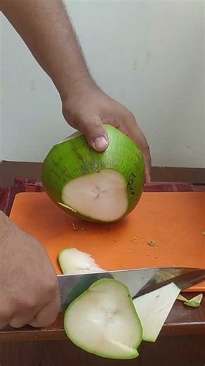 Coconut Master! King of fruits cutting skills are perfect #satisfying #food