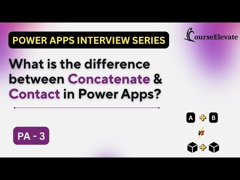 What is the difference between concat and concatenate in Power Apps? | Power Apps Interview Question