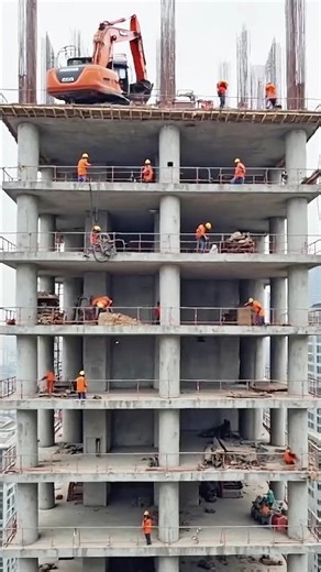 Excavator On Building Edge — Near-Miss Construction FAIL