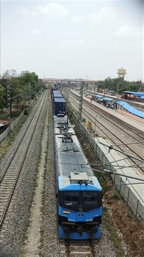 India's Most Powerful WAG-12B Electric Locomotive with Double Stack Container Freight Trains on DFC