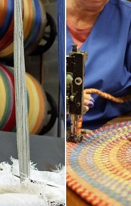 Tastemade Home on Instagram: "Braided rugs are a staple of home decor, but do you know how they’re made? Step into the @capelrugs studio to find out. *This video doesn't take into account the Native American artistry that originated before American colonies began practicing this rug-making technique. . . . . . #rugmaking #woventextiles #capelrugs #showcase"