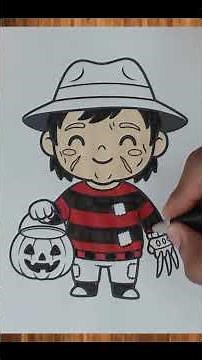 Freddy Krueger se vuelve divertido 🎃 | Pintando Halloween paso a paso