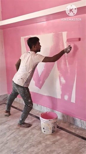 6.9K views · 37 reactions | Asian paints pink colour Room colour apply #HomeDecor #design #painting #ideas #colours #short #reels #viral #video @highlight | Puja Sarkar | Facebook