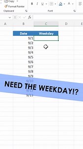 30K views · 140 reactions | Need to return the weekday from a date?! Try this 朗朗 Full Microsoft Excel course linked in bio! #excel #exceltips #exceltricks #spreadsheets #workhacks #finance #learnexcel #geekinthesheet #accounting #tutorial #corporate #exceltutorial #microsoftambassador #wfh #workfromhome | Easily Excel | Facebook