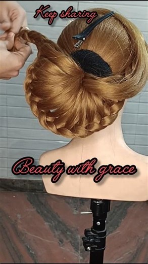 Easy Bun Hairstyle Tutorial #hairstyle #shortvideo #foryou