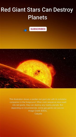 Red Giant Stars Can Destroy Planets — But Some Gas Giants Survive #spacescience #universe